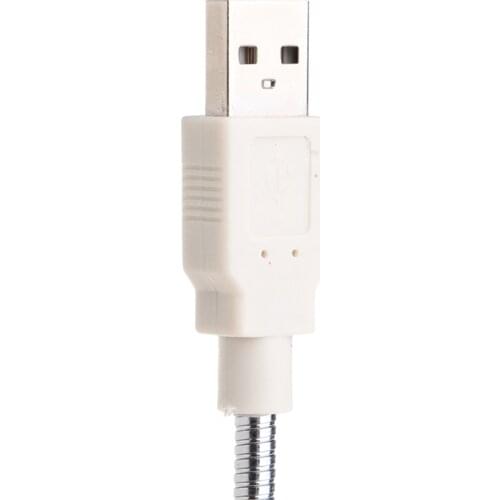 Flexible Soft Blade Colorful LED Light Flash USB Fan Cooling For Notebook Laptop 4XFB