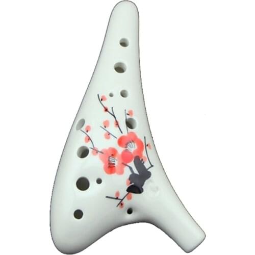 12 Hole Chinese Style Ocarina Graceful Shape Pottery Ocarina in Alto C