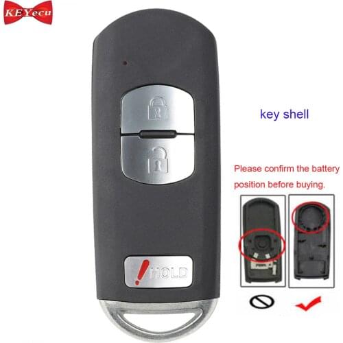 KEYECU for Mazda 3 CX-3 CX-5 Remote Control Car Key Cover Shell Case Fob Housing Cover 3 Button With Uncut Blade