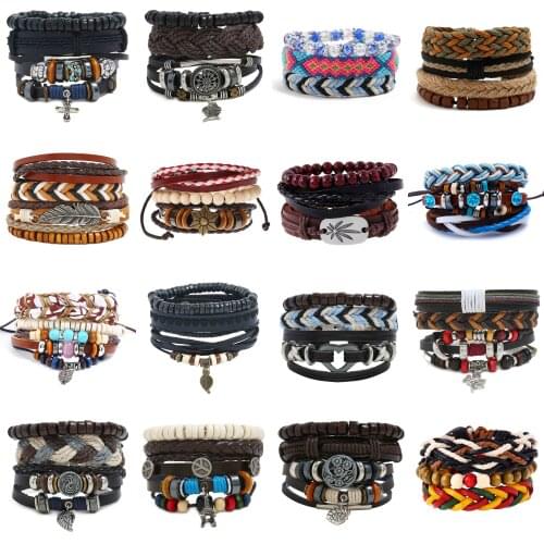 Cross Gothic Bracelet Set Punk Wristband Tassel PU Leather Bracelets for Women Goth Hip Hop Grunge Rock Rapper Charm Jewelry