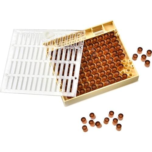 Apiculture Box Queen Bee Breeding Box Set Base Cover Brown Table Female Cup Curly Hair Cage Guard Platform Cage Beekeeping Tools