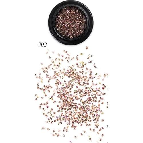 Micro Bead New AB Glitter Crystal Glass Caviar Beads Nail Art Decoration Nails Art Hot Nail Decorations