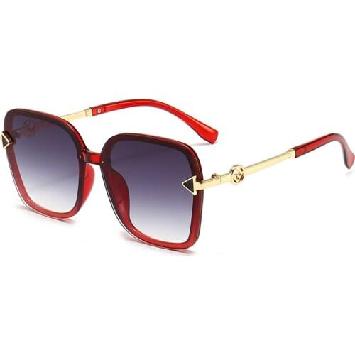 Fashion Trend Big Frame Arrow Sunglasses For Women Men Brand Design Unisex Outdoor Sports Driving Travel Gradient Sun Glasses