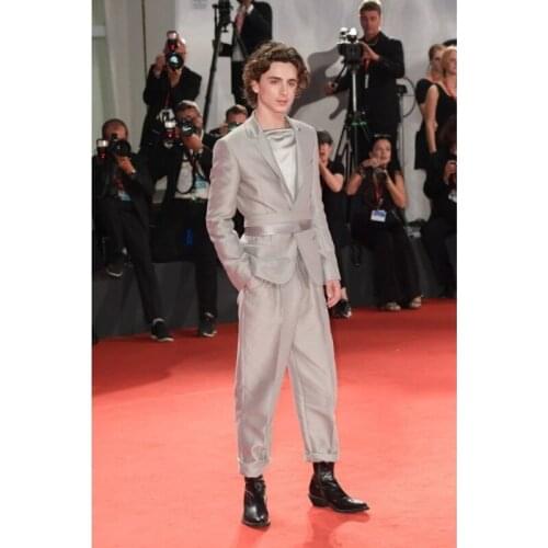 Costume Homme British Mens Suits 2 Piece 2021 Groomsmen Wedding Tuxedos For Men Notch Lapel Formal Prom Suit (Jacket+Pants)