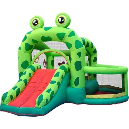 YLWCNN KIDS CASTLE BED Inflatable Bouncer Trampoline With Obstacle Slide Outdoors Home Use PVC Oxford Christmas Gift Air Blower