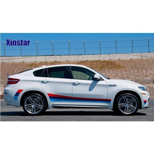 2pcs M Power Performance car door handle sticker for bmw 1 3 4 X1 X3 X4 X5 X6 F30 320 328 335 F10 E60 E90 E46 E28 E36