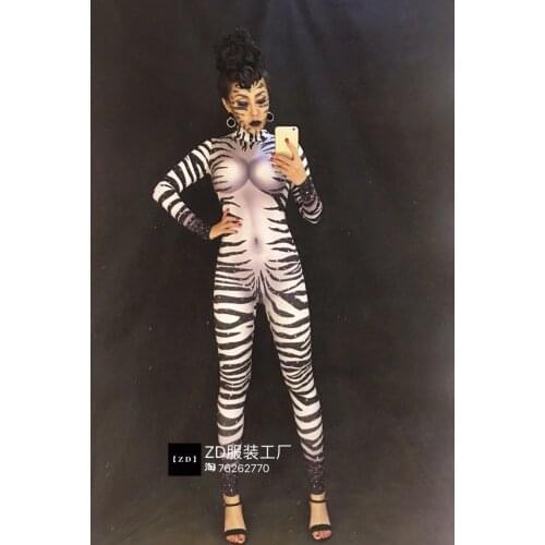 2020 Womens NEW Sexy Blue Denim Nude Jumpsuit One Piece Sexy Costume Bodysuit Stage Show Dance Wear Singer Pole Dance Outift