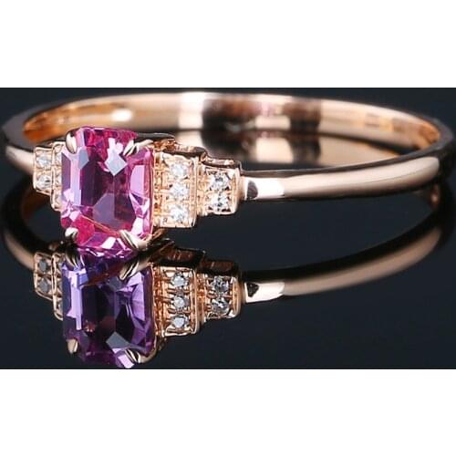 Rose Gold Created Emerald Gemstone Ring for Women Solid 925 Sterling Silver Luxury Jewelry for Engagement Party Christmas