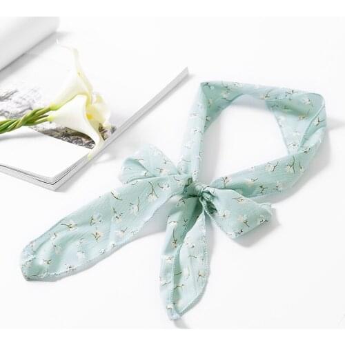 Chiffon scarf women Spring Summer Retro Scarf Multicolor head Scarf Stripe Design Print Kerchief Woman Neck Shawl Wraps Echarpe