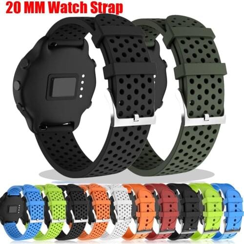 Silicone Band Accessories For Samsung Galaxy Watch 3 41 Huawei Watch Gt 2 42 /Watch 2/Amazfit GTR 42 Sport Breathable Bracelets
