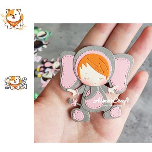Elephant Baby Animal Metal Cutting Dies Mold Knife Scrapbooking Stencil Embossing Craft Die Cuts Card Making New Dies For 2020