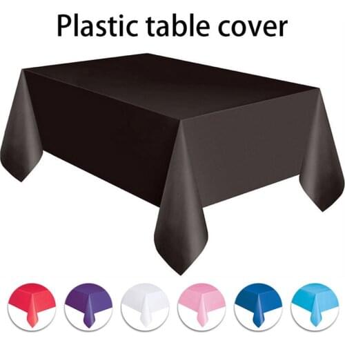 Solid Color 137x274cm Disposable Tablecloths Anti-oil Table Cloth Tableware Decor for Wedding Birthday New Year Christmas Party