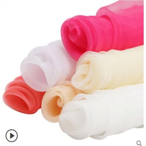 Organza Fabric Tulle Cloth For DIY Dress Elegant Romantic Sewing Fabric Wedding Decoration Multi-Color For Choose TJ0031-1