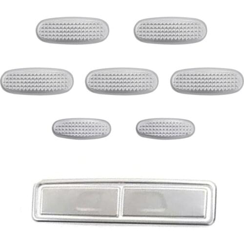 Rear Water Cup Holder Cover Trim With 7Pcs Front And Rear Air Conditioning Knob Sticker For Benz A Class W177 W167