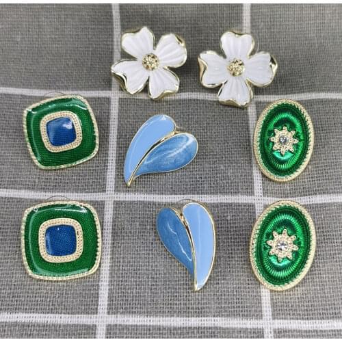 Palace medieval earrings jewelry vintage alloy hand-painted enamel dripping oil female earrings paint earrings