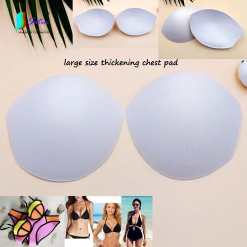 10pairs High Quality Large Black White Oval Thickened Cup Bra Sponge Chest Cup Pad Swimsuit Yoga Underwea Bra Gathered Chest Pad