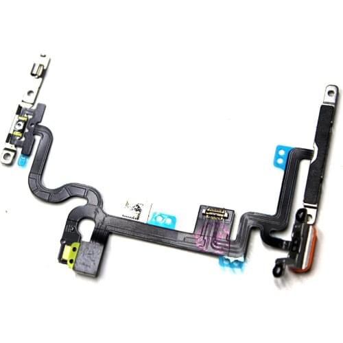 10pcs/lot High quality New Power switch on off Volume Mute Button flex Cable with Metal Bracket Assembly For iPhone 7 7G 4.7"