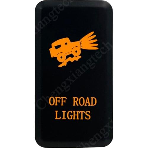 OFF ROAD LIGHTS Push Button Switch Orange LED For Toyota Landcruiser Hilux FJ Cruiser ON OFF Switch With Wire 12 Volt 3Amp