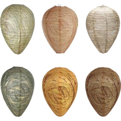 3Pcs Waterproof Wasp Nest Decoy Hornet Deterrents Non-Toxic Fake Nest Bee Decoy Deterrent Drive Beehive Lantern for Home