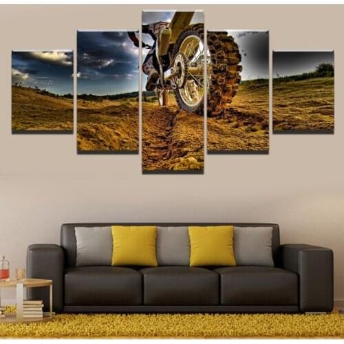 5 Pieces Luxury Motocross Wall Picture 5d diy diamond mosaic decoration diamond painting full square drill embroidery sale