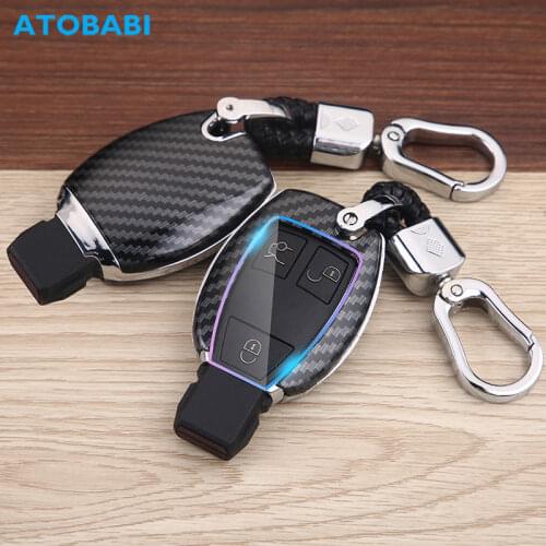 ATOBABI ABS Car Key Case For Mercedes Benz S E Class W213 2018 2017 2016 2019 Smart Keyless Entry Remote Control Protector Cover