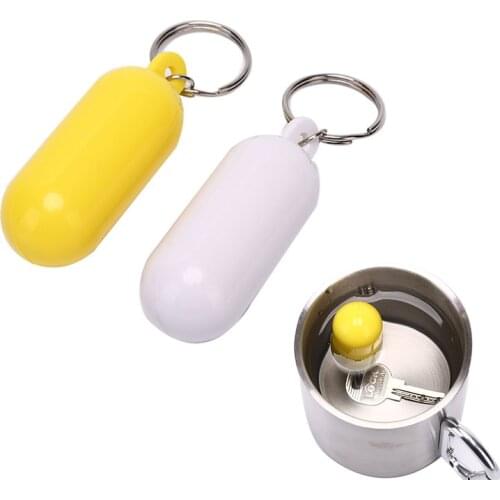 1pc Swimming Drifting Beach Yellow Floating Keychain Swimming Essential Marine Sailing Boat Float Canal Portable Keychain