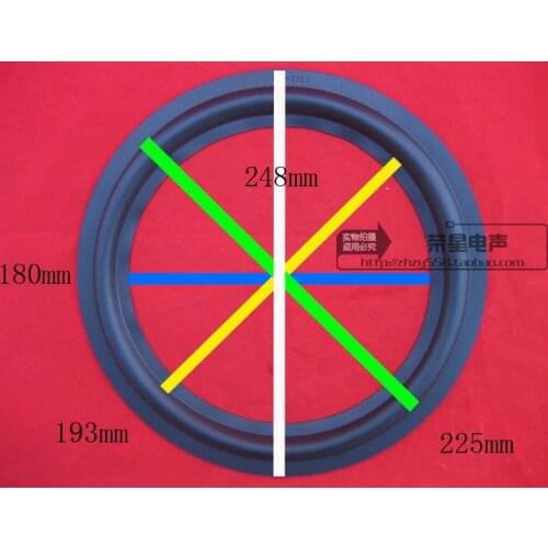 2 pieces 10 inch 10" woofer loudspeaker Speaker Rubber Surrounds 178mm 193mm 225mm 245mm