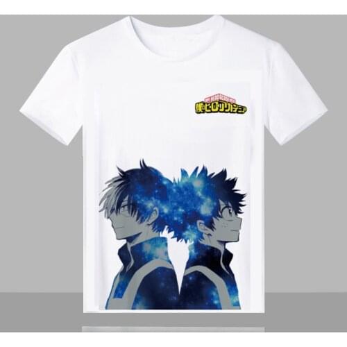 My Hero Academia Boku no Hero T-shirt Print Short Sleeve Tops Harajuku Yoh Asakura Midoriya Izuku Fancy Tees Unisex t shirts