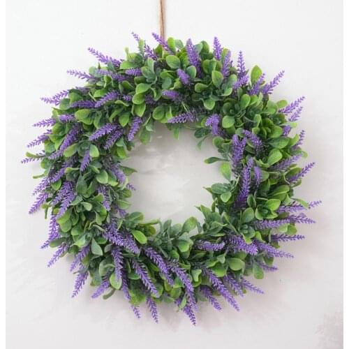 46cm Artificial Flower Leaf Wreath Garland Holiday Party Door Hanging Ring Decor Artificial Wreaths Garlands Holiday Ornament