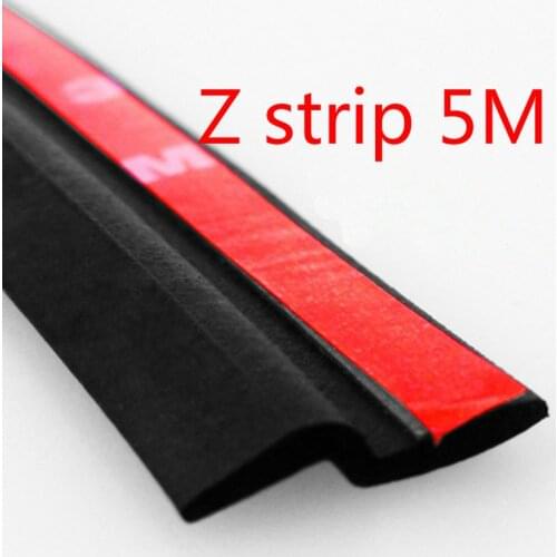 5M Z type adhesive car rubber seal Sound Insulation ,3M car door sealing strip weatherstrip edge trim noise insulation