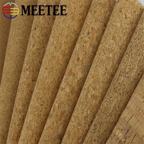 Meetee 90X138cm Natural Cork Imitation Leather Fabric Printed PU Bag DIY Luggage Home Shoes Gift Accessories SL006