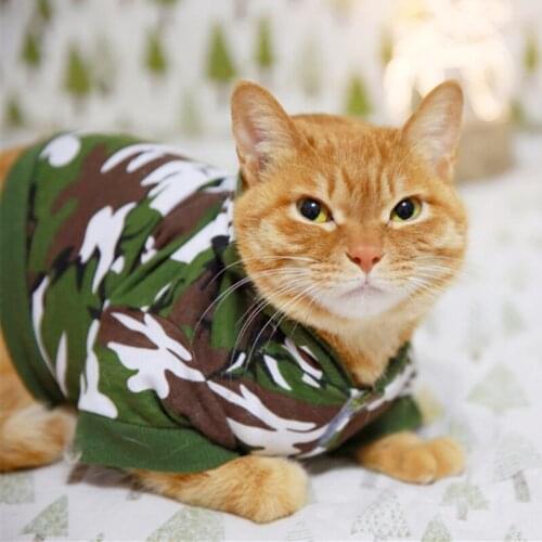 New cotton Camouflage Cat Costumes suit clothes Army Green pink hoodie Pet Puppy Product For Small Dog Cat Spring Autumn Winter