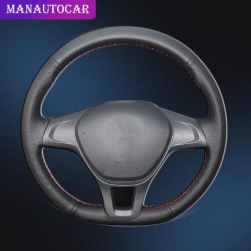 Car Braid On The Steering Wheel Cover for Volkswagen VW Golf 7 Mk7 New Polo 2014 2015 2016 2017 without Original Leather Covers