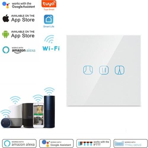 Tuya Smart Life WiFi Curtain Switch For Roller Shutter Blind Motor Google Home Amazon Alexa Voice Control Curtain Switch