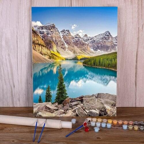 Nature Landscape DIY Painting By Numbers Set Oil Paints 40*50 Boards By Numbers Paintings Crafts Adults Handiwork Drawing