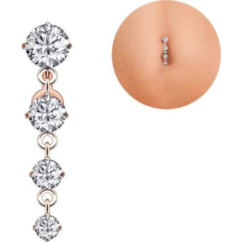 Belly ButtonBody Rings Navel Piercing Star Heart Round Crystal Jewelry Piercing Navel Earring Sexy Body Jewelry