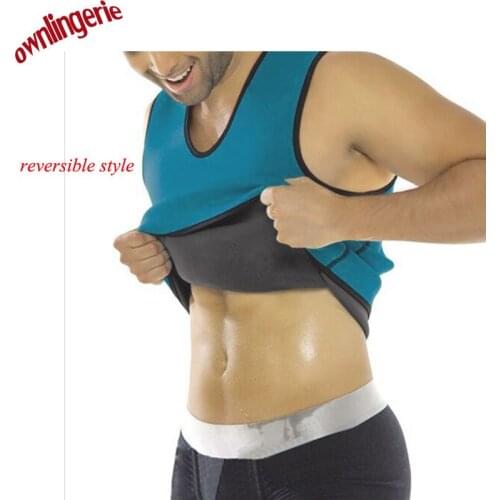 S-3XL Corsets Blue and Black Reversible Neoprene Waist Corsets Soft Hot Shapers Body Shaper For Man FREE SHIPPING