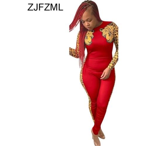 Cheetah Leopard Print Rompers Women Jumpsuit Sexy Elastic Hight Long Sleeve One Piece Overall Streetwear Skinny Bodycon Catsuit