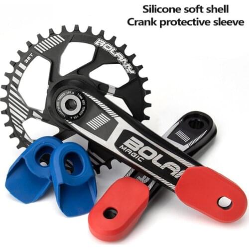Silicone Bicycle Crank Protective Cover Mountain Bike Crank Sleeve Cycling Accessories