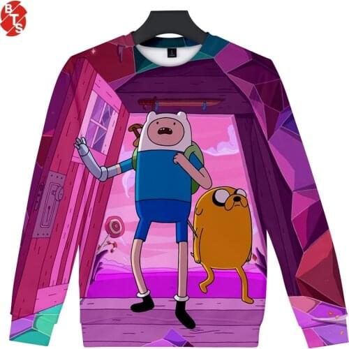 Adventure Time 3D printed O-Neck Sweatshirts Women/Men Fashion Long Sleeve Sweatshirts 2019 Hot Sale Casual Streetwear Clothes