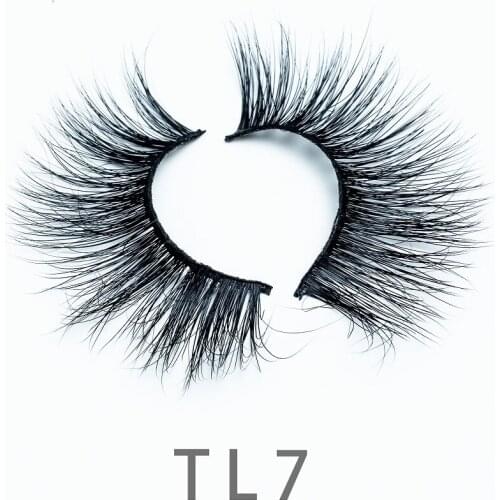TL7 3D 18mm Real Fluffy Mink Lashes Set Natural Eyelashes 5D False 15mm Long Wispy Mink Lashes Strips Bulk Lashes Wholesale