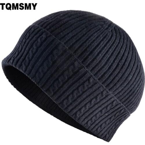 TQMSMY Winter Knitted Wool Beanie Men Solid Color Knitting Hats Warm Skullies Beanies Women Soft High Quality Bonnet Hats TMB01