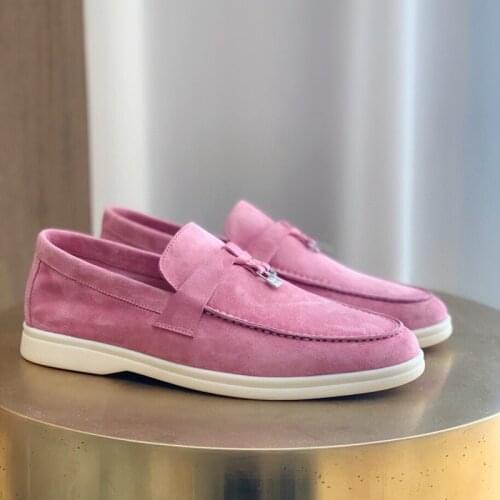 Kidsuede Women Flat Shoes Hanged Metal Loafers Ladies Shoes Woman Slip-on Casual Walk Shoes For Women good quality