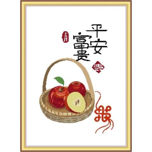 Z702 Safe and wealthy cross stitch kit aida 14ct 11ct count print canvas cross stitches needlework embroidery DIY handmade
