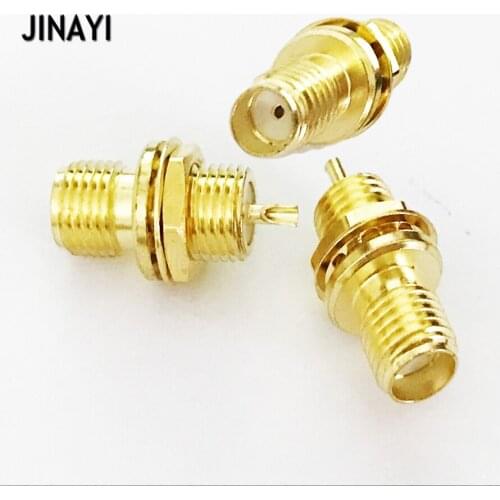 10pcs/lot RF Connector SMA Female JACK front mount bulkhead with solder cup Adapter
