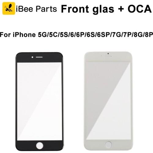 10PCS Front Glass + Bezel +OCA Film For iPhone 5 5C 5S 6G 6 Plus 6S 6S Plus 7 7 Plus 8 8 Plus X Outer Glass lens with Frame