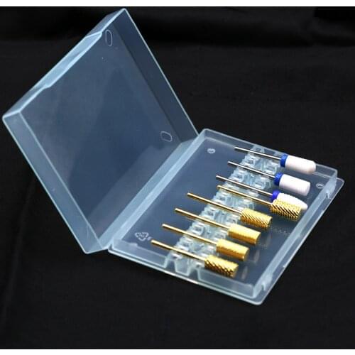 14 Slots Nail Drill Bit Files Rectangle Storage Box Display Holder Container Cutter Milling Machine Tools Manicure Accessories