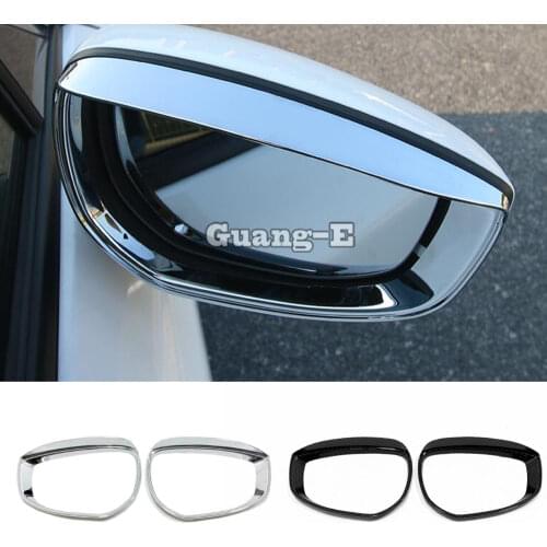 Car Rear Rearview Side Glass Mirror Trim Frame Rain Shield Sun Visor Shade Hood Parts For Mazda 3 Mazda3 Axela M3 2019 2020 2021