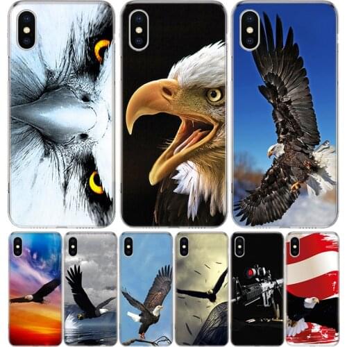 King of birds eagle hawk Cover Phone Case For Iphone 11 12 Mini Pro 7 6 X 8 6S Plus XS MAX + XR 5S SE 10 9 Art TPU Coque Capa Sh