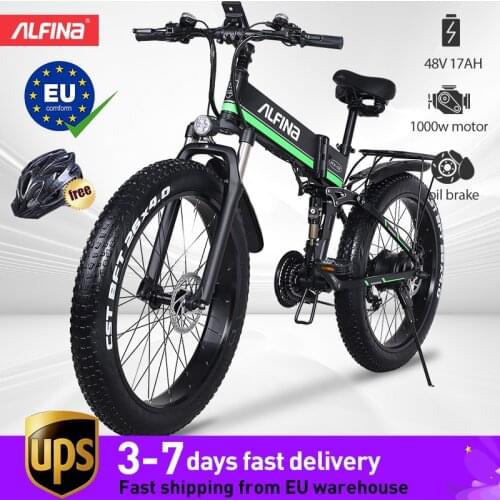 ALFINA FX-01 Electric bike ebike 48V1000W electric mountain bike 40km/h 4.0 fat tire Electric Bicycle beach E-bike electric